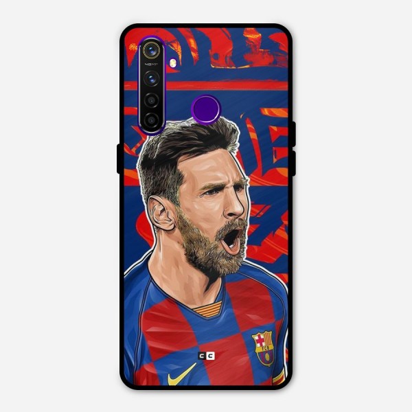 Roaring Soccer Star Metal Back Case for Realme 5 Pro