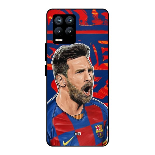 Roaring Soccer Star Metal Back Case for Realme 8 Pro