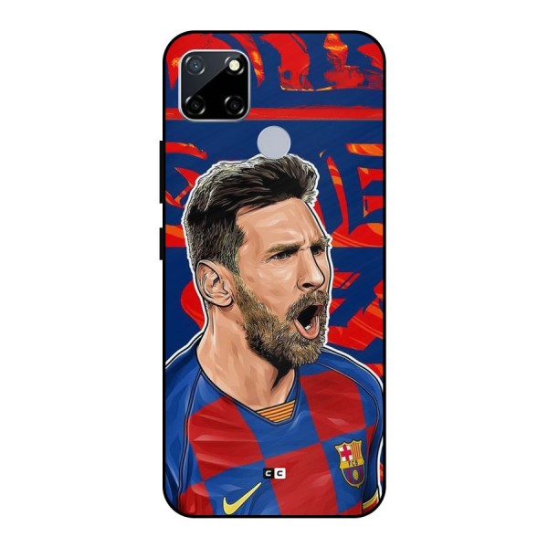 Roaring Soccer Star Metal Back Case for Realme Narzo 30A
