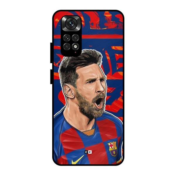 Roaring Soccer Star Metal Back Case for Redmi Note 11 Pro