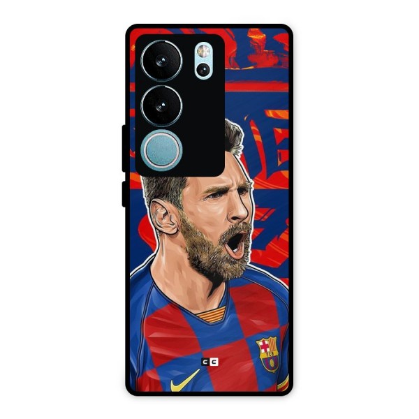 Roaring Soccer Star Metal Back Case for Vivo V29