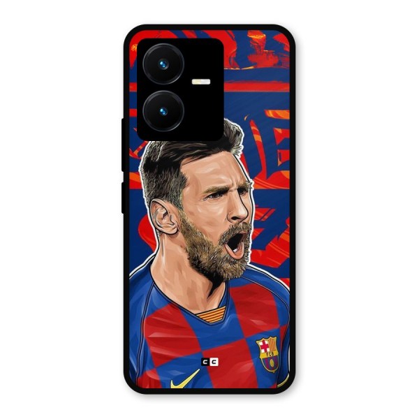 Roaring Soccer Star Metal Back Case for Vivo Y22