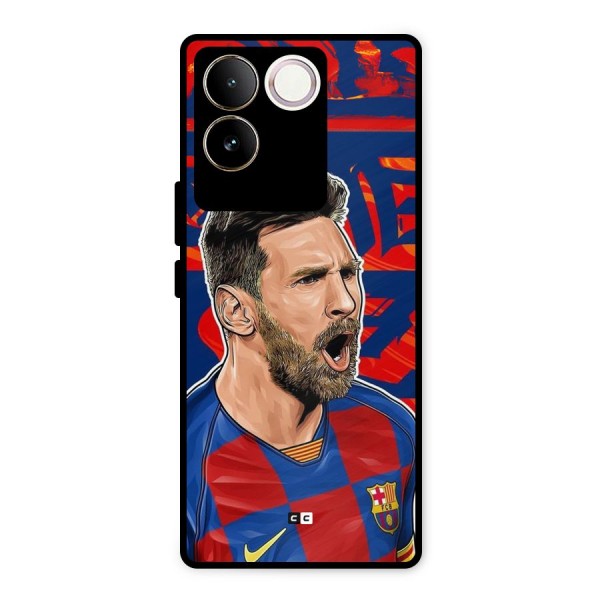 Roaring Soccer Star Metal Back Case for iQOO Z7 Pro