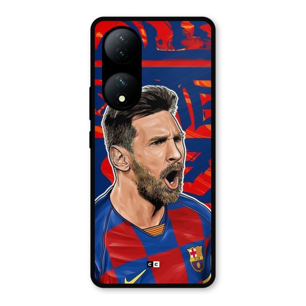 Roaring Soccer Star Metal Back Case for iQOO Z7s