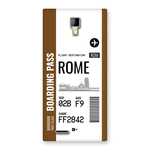 Rome Boarding Pass Back Case for Canvas Xpress A99