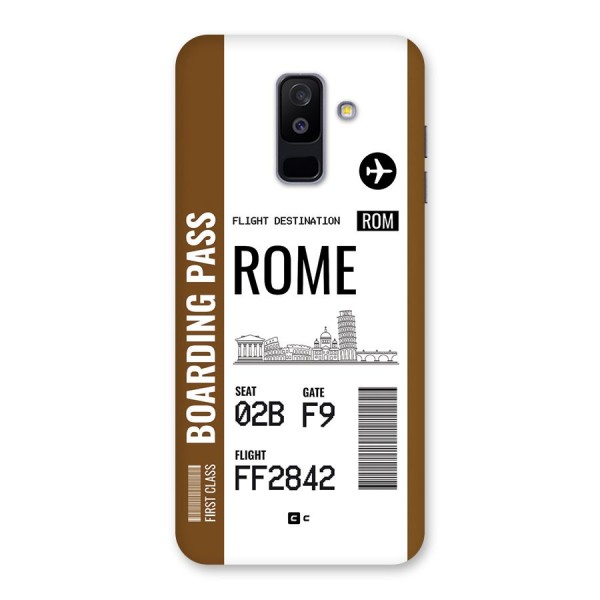 Rome Boarding Pass Back Case for Galaxy A6 Plus