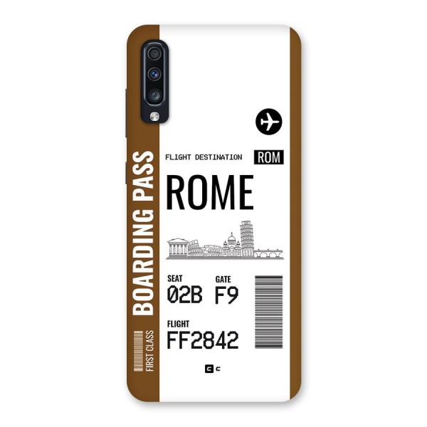 Rome Boarding Pass Back Case for Galaxy A70