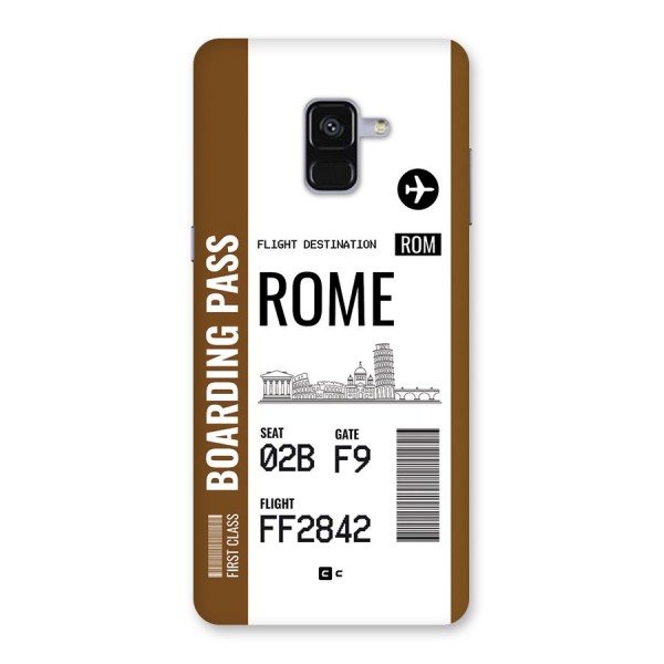 Rome Boarding Pass Back Case for Galaxy A8 Plus