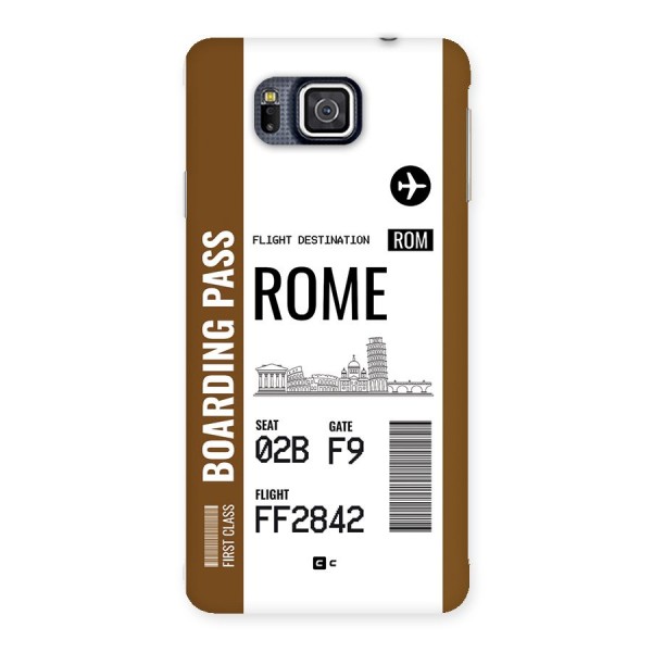 Rome Boarding Pass Back Case for Galaxy Alpha