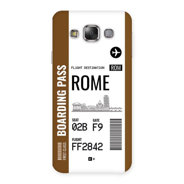 Rome Boarding Pass Back Case for Galaxy E7