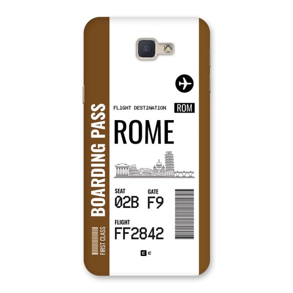 Rome Boarding Pass Back Case for Galaxy J5 Prime