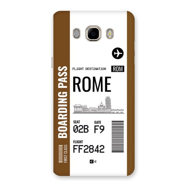 Rome Boarding Pass Back Case for Galaxy J7 2016