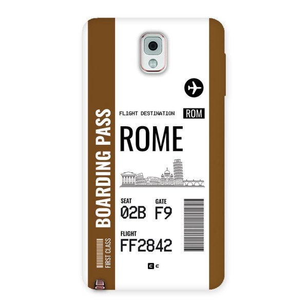 Rome Boarding Pass Back Case for Galaxy Note 3