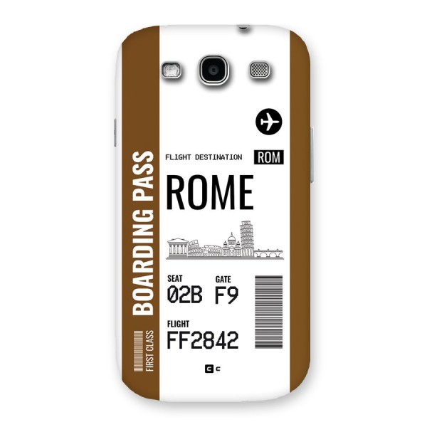 Rome Boarding Pass Back Case for Galaxy S3