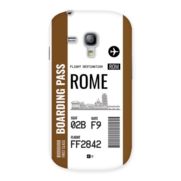 Rome Boarding Pass Back Case for Galaxy S3 Mini