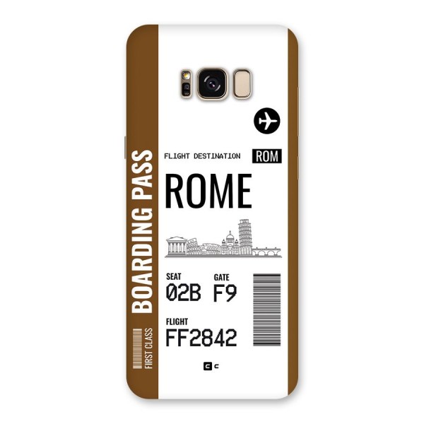 Rome Boarding Pass Back Case for Galaxy S8 Plus