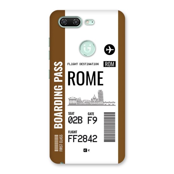 Rome Boarding Pass Back Case for Gionee S10