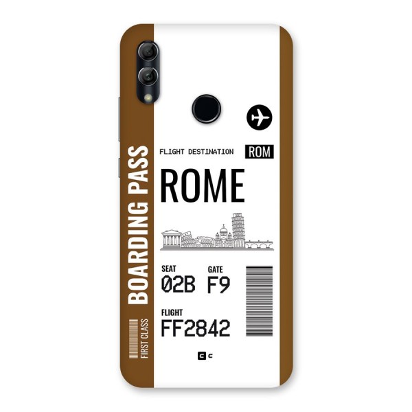 Rome Boarding Pass Back Case for Honor 10 Lite