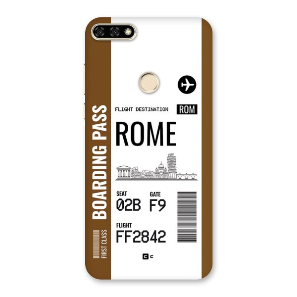 Rome Boarding Pass Back Case for Honor 7A
