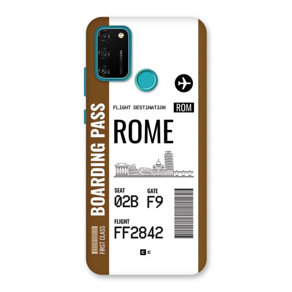Rome Boarding Pass Back Case for Honor 9A