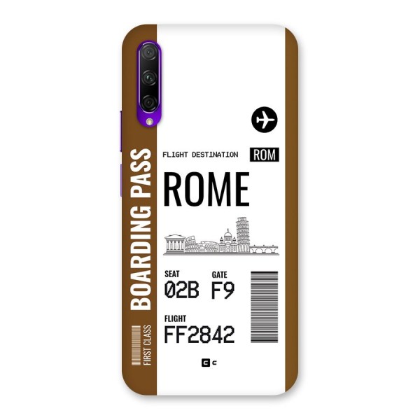 Rome Boarding Pass Back Case for Honor 9X Pro