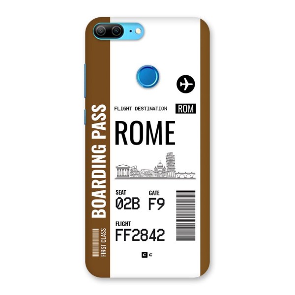 Rome Boarding Pass Back Case for Honor 9 Lite