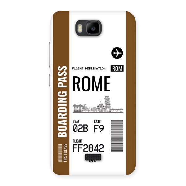 Rome Boarding Pass Back Case for Honor Bee