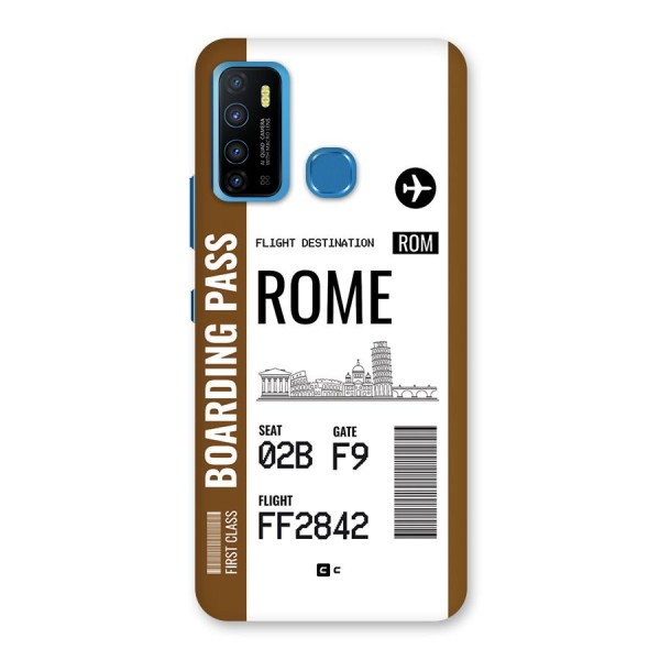 Rome Boarding Pass Back Case for Infinix Hot 9
