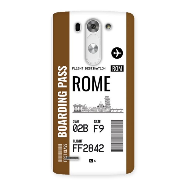 Rome Boarding Pass Back Case for LG G3 Mini