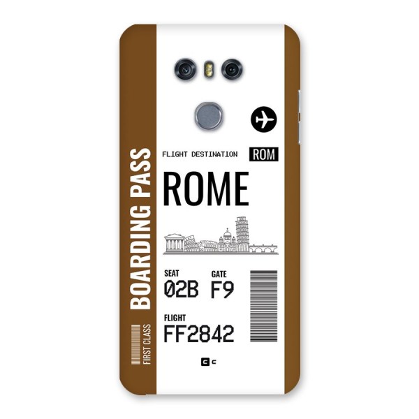Rome Boarding Pass Back Case for LG G6