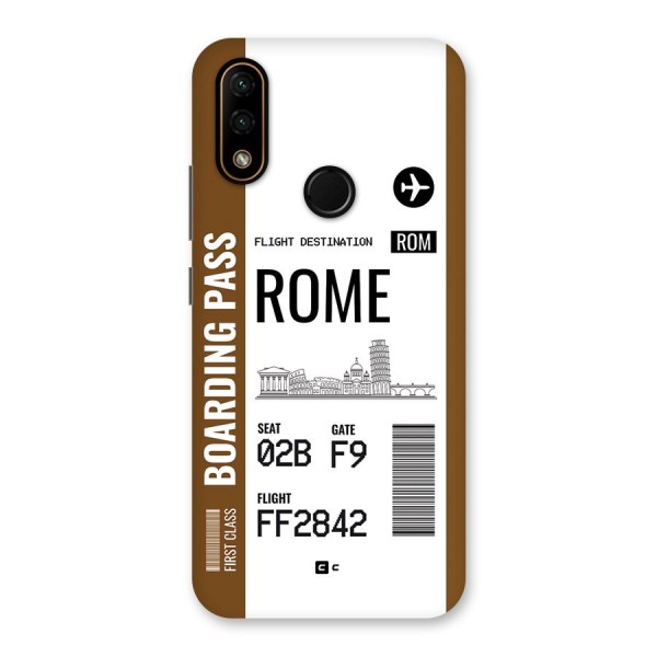 Rome Boarding Pass Back Case for Lenovo A6 Note