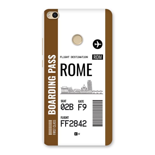 Rome Boarding Pass Back Case for Mi Max 2