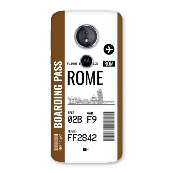Rome Boarding Pass Back Case for Moto E5