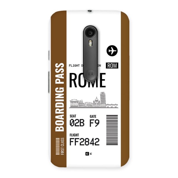 Rome Boarding Pass Back Case for Moto G3