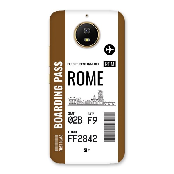 Rome Boarding Pass Back Case for Moto G5s