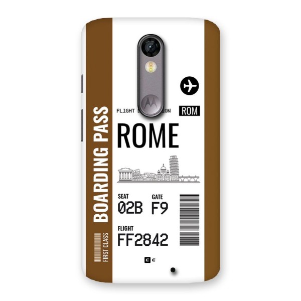 Rome Boarding Pass Back Case for Moto X Force