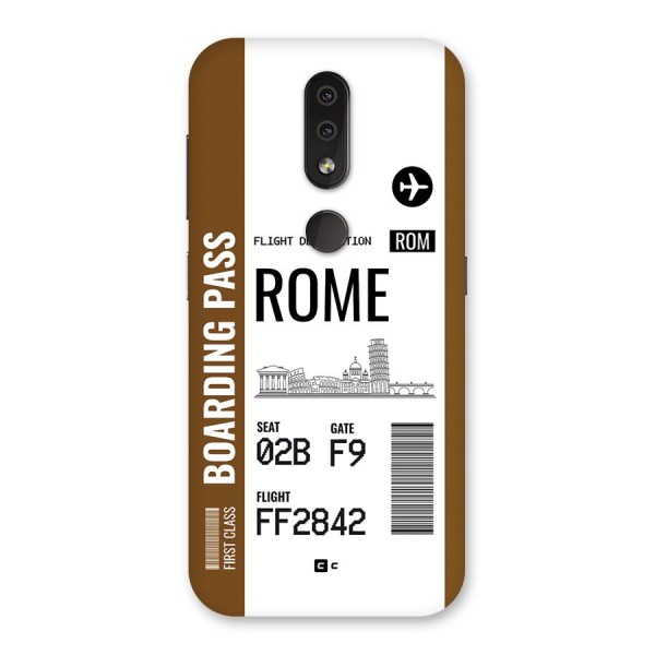 Rome Boarding Pass Back Case for Nokia 4.2