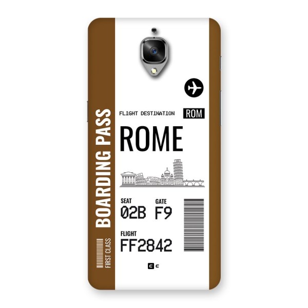Rome Boarding Pass Back Case for OnePlus 3