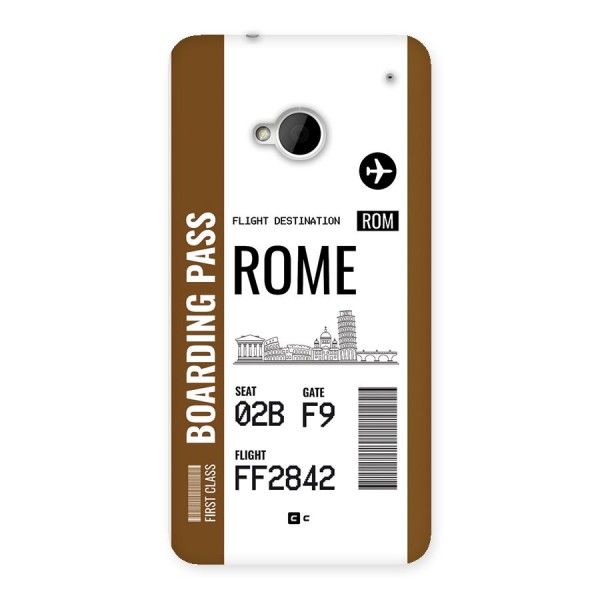 Rome Boarding Pass Back Case for One M7 (Single Sim)