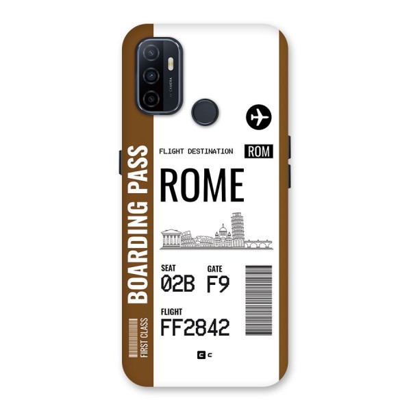 Rome Boarding Pass Back Case for Oppo A32