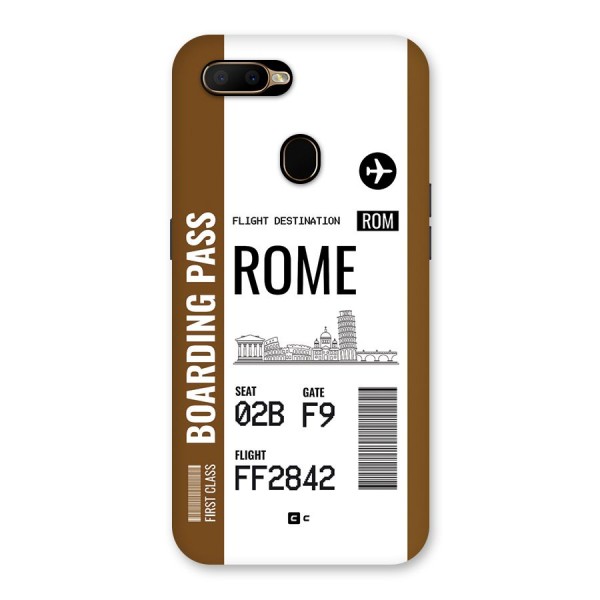 Rome Boarding Pass Back Case for Oppo A5s