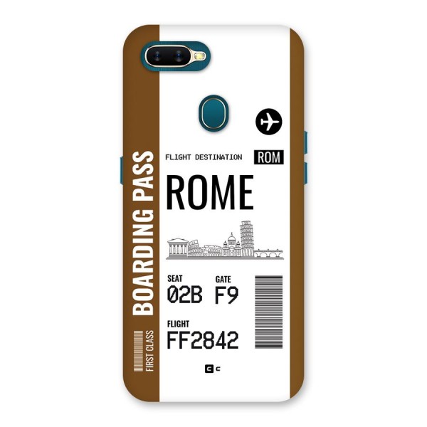Rome Boarding Pass Back Case for Oppo A7