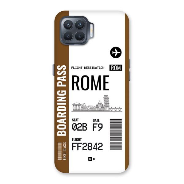 Rome Boarding Pass Back Case for Oppo F17 Pro