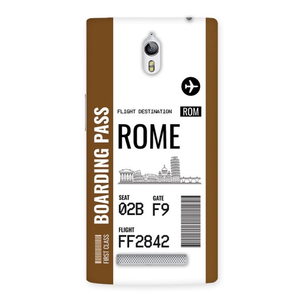 Rome Boarding Pass Back Case for Oppo Find 7