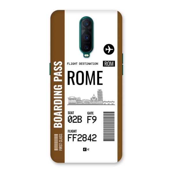 Rome Boarding Pass Back Case for Oppo R17 Pro
