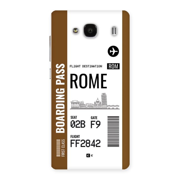 Rome Boarding Pass Back Case for Redmi 2s