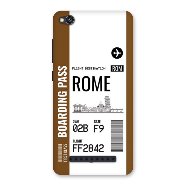 Rome Boarding Pass Back Case for Redmi 4A