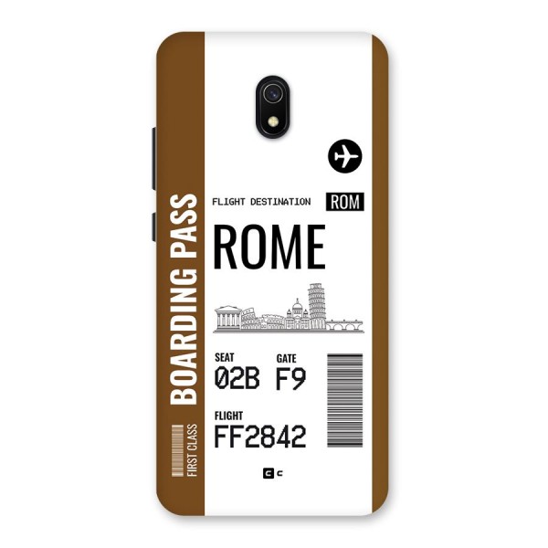 Rome Boarding Pass Back Case for Redmi 8A