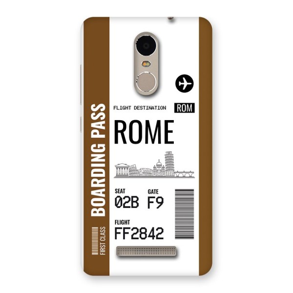 Rome Boarding Pass Back Case for Redmi Note 3
