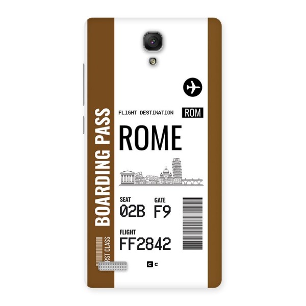 Rome Boarding Pass Back Case for Redmi Note Prime